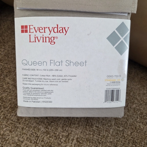 Queen Flat Sheet in Tan - Picture 3 of 3